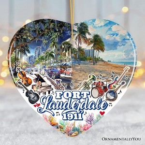 Vibrantly Tropical Fort Lauderdale Ornament, Cultural and Lively Florida Beach Christmas Gift| OrnamentallyYou - 1 of 4