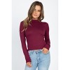 Slickblue Women's Jersey Mock Neck Shirt, Slim Fit Solid Long Sleeve Top, 9 Color Options, Size S-L - 2 of 4
