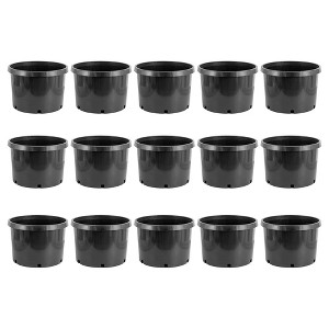 Pro Cal HGPK10PHD Round Circle 10 Gallon Wide-Base Durable Injection Molded Plastic Garden Plant Nursery Pot for Indoor or Outdoor (Set of 15) - 1 of 4