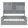 Twin/Full Size Daybed with Twin Size Trundle and All-in-One Cabinet and Shelf-ModernLuxe - 4 of 4