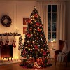 VINGLI 7.5ft Pre-lit Black Christmas Tree, 350 Lights, Snowflake Skirt, Red Ornaments, 1200 PVC Tips, Holiday Party Decor - 3 of 4
