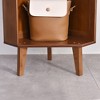 Corner bookcase, shelf, bamboo wood storage cabinet, display shelf, Suitable For Living Room, Bedroom, Kitchen, Office - 4 of 4