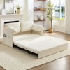 Mjkone 3 in 1 Convertible Pull Out Sleeper Sofa Bed with Pockers, Thicked Cushions , Velvet Pull out Lounge Loveseat Couch - 2 of 4