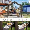 Vynxaria Brown 8×5FT Hardtop Grill Gazebo Outdoor BBQ - 4 of 4