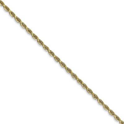 Black Bow Jewelry 2mm 10k Yellow Gold D/C Quadruple Rope Chain Necklace