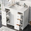 36" Contemporary Bathroom Vanity With Sink, 4 Drawers, 1 Cabinet Door and Adjustable Shelves 4W - ModernLuxe - 2 of 4
