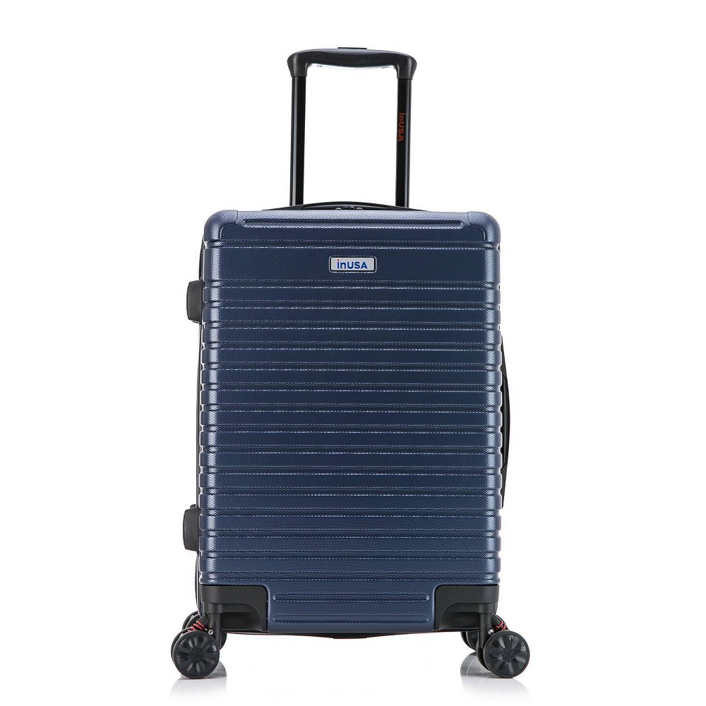 Photos - Luggage InUSA Deep Lightweight Hardside Carry On Spinner Suitcase - Blue 