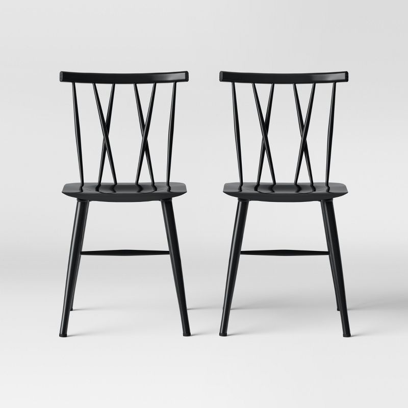 Becket Metal X Back Dining Chair - Threshold™, 1 of 14
