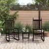 vidaXL Rocking Chairs with Curved Seats 2 pcs Brown Solid Wood Poplar - 3 of 4