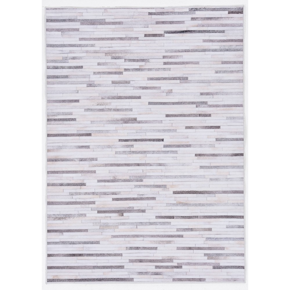 Linon 3'x5' Laredo Tanner Rug Off White/Gray: Geometric Scandinavian Area Rug, Low Pile, Indoor Use