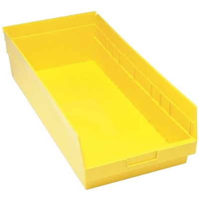 Quantum Storage Systems Economy Shelf Bin, Nesting, 23-5/8"W X 11-1/8"D X 4"H, (7) Divider Slots, Rear Hanglock,