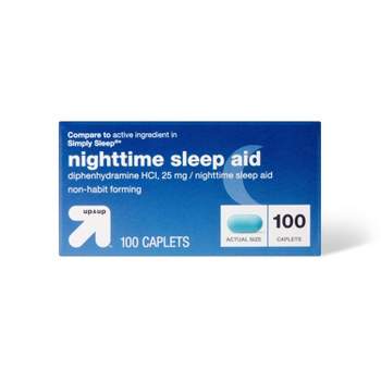 Diphenhydramine HCl Nighttime Sleep Aid Caplets - 100ct - up & up™