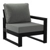 WestinTrends Montara Outdoor HDPE All-Weather Modern Patio Loveseat with Waterproof Cushions - 4 of 4