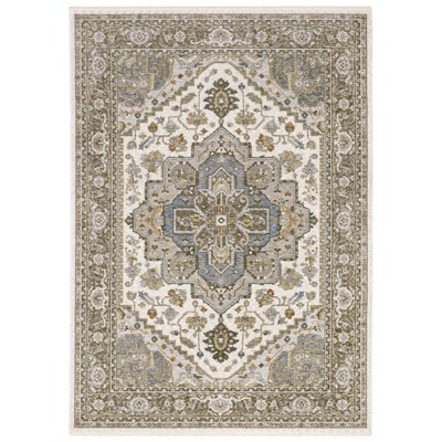 Oriental Weavers Maharaja 1144Y Ivory/ Gold Indoor Area Rug - 6'7" x 9'6"