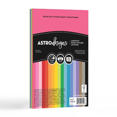 4.5" x 6" Cardstock 18-Color 72 Sheets - Astrodesigns