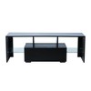 ?Vynxaria 63" LED TV Stand with Toughened Glass Shelf ¨C Modern Media Console for Up to 65" TVs - 2 of 4