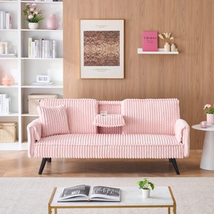 straight-line corduroy sofa suitable for sitting and lying in the living room and bedroom - 1 of 4
