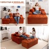 MAXYOYO Oversized Chaise Lounge Sofa, Upholstered Lounge Chair with 3 Pillows for Living Room, Bedroom, No Assembly Required - 4 of 4