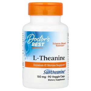 Doctor's Best L-Theanine, 150 mg, 90 Veggie Caps - 1 of 2