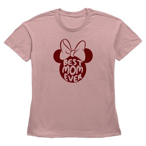 Women's Minnie Mouse Best Mom Ever Silhouette T-Shirt - 1 of 3