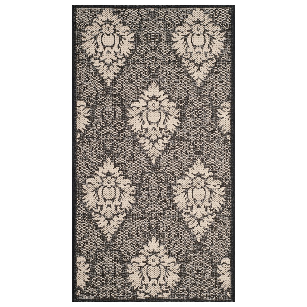 Rectangle Dorchester Outer Patio Rug Black/Sand