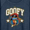 Women's - Disney - Goofy Collegiate Lightweight French Terry Wide Neck Long Sleeve Shirt - 2 of 4