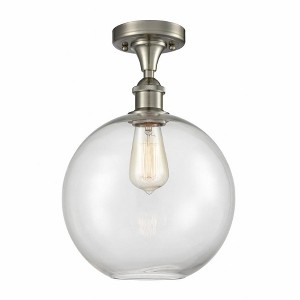 Athens - 1 Light Semi-Flush Mount In Industrial Style-15 Inches Tall and 10 Inches Wide - 1 of 1