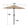 Wellfor 7.5' Hexagon Outdoor Patio Market Umbrella - 3 of 4