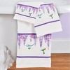 Collections Etc Colorful Hummingbird Purple Wisteria 3-Piece Towel Set - 2 of 2