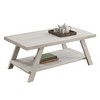 VYNXARIA Contemporary Wood Shelf Coffee Table in White Finish - 4 of 4