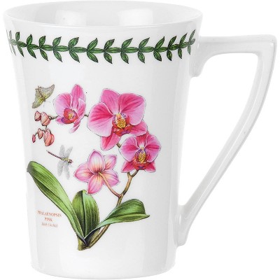 Portmeirion Exotic Botanic Garden Mandarin Mug, For Coffee, Tea, & Other Beverages, Ceramic, Dishwasher & Microwave Safe, 12-Ounce