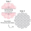 Big Dot of Happiness Pink Winter Wonderland Holiday Birthday Party and Baby Shower Round Table Decorations - Paper Chargers - Place Setting For 12 - 3 of 4