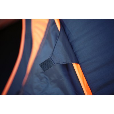 EchoSmile 4-Person Black and Orange Pop Up Camping Tent