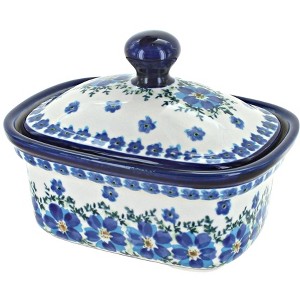 Blue Rose Polish Pottery 1188 Zaklady Butter Tub - 1 of 1