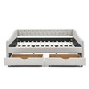 NicBex Queen Size Upholstered Tufted Daybed with 2 Drawers and Button Back for Bedroom,Living Room,Apartment,Beige - 4 of 4