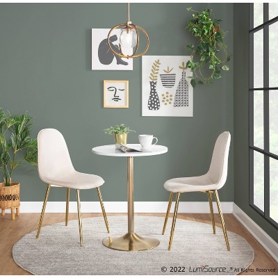 Pebble 24 Bar Height Table Gold/Whites - LumiSource