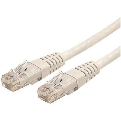 StarTech C6PATCH15WH 15 ft. Cat-6 White Molded RJ45 UTP Gigabit Patch Cable WE