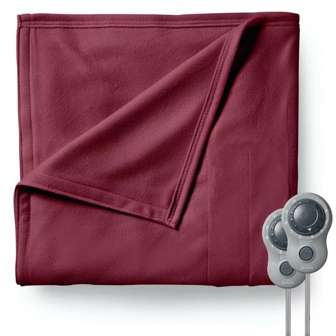 Sunbeam heated microplush blanket with dial controller hot sale