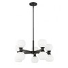 Artemis 10-Light Matte Black Chandelier - Mid-Century Modern Design, Dimmable, 25" Wide - 2 of 4