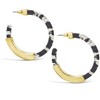 SHINE by Sterling Forever 2" Resin Bar Hoop Earrings - image 2 of 3