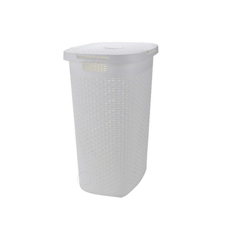 Mind Reader 60 Liter Laundry Basket - White