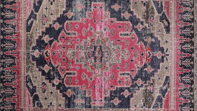 Cicero Indoor/Outdoor Medallion Area Rug Pink/Blue - Jaipur Living, 2 of 8, play video