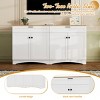 62.9" Farmhouse Rustic TV Stand for 70 Inch TV,Sideboard Buffet Cabinet with 2 Drawers & Adjustable Shelves for Living Room-Baofuwish - 2 of 4
