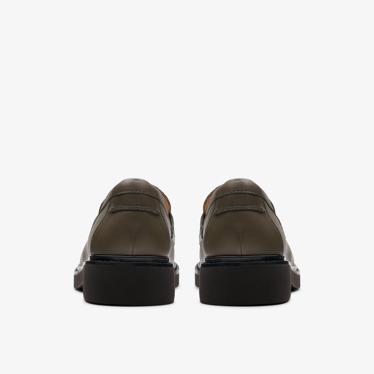 Обувь Clarks Womens Splend Edge Dark Olive Leather Shoes 8 Medium — фото 5