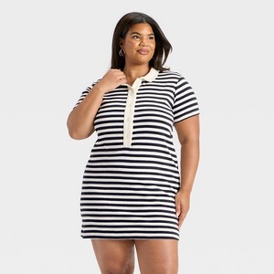 Women's Short Sleeve Knit Mini Shirtdress - Universal Thread™ - 1 of 3