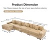 Aukfa Oversized 170" Modular Corduroy Sofa Set - Reversible Sectional Couch with Ottoman, Fabric Upholstery for Living Room - 4 of 4