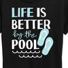 Women's - Instant Message - Life Is Better By The Pool Short Sleeve Graphic T-Shirt - 2 of 4