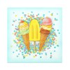 Blue Panda 150 Pack Turquoise Ice Cream Confetti Disposable Cocktail Paper Napkins Party Supplies - 3 of 4