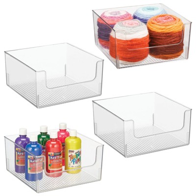 Mdesign Plastic Baby Food Storage Organizer Bin With Handles, 4 Pack, Clear  : Target