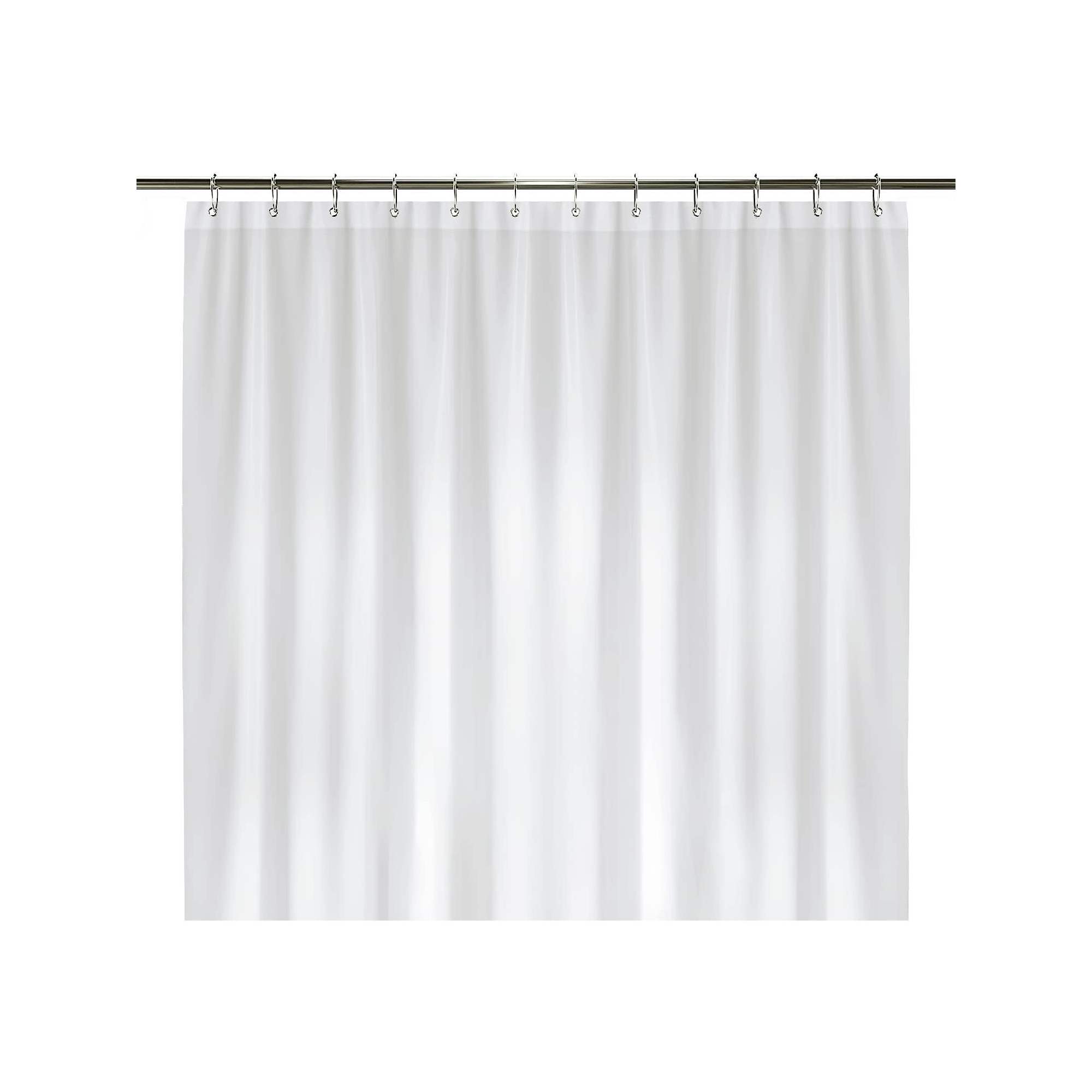 LiBa Super Premium 10G PEVA Bathroom Shower Curtain Liner - Waterproof, Non-Toxic, Extra Thick Plastic with Rustproof Grommets - 72" W x 72" H White